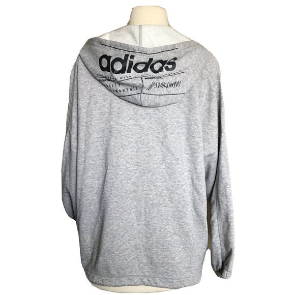 Adidas Quality Workmanship Unisex Hoodie Size Small Gray - Picture 2 of 12